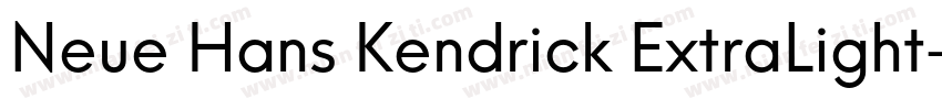 Neue Hans Kendrick ExtraLight字体转换